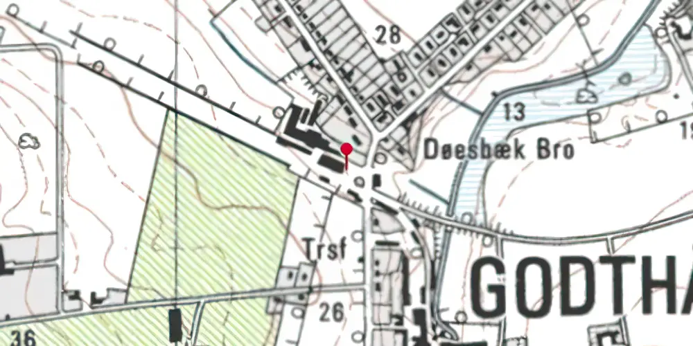 Historisk kort over Godthåb Station