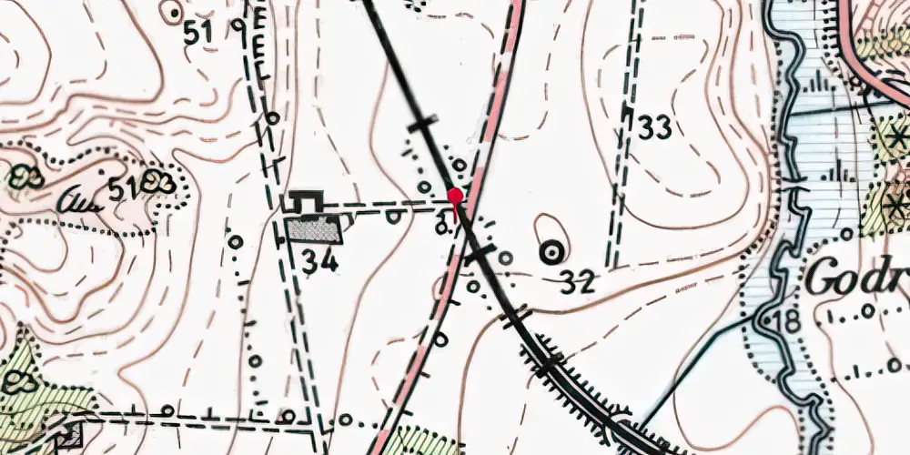 Historisk kort over Tostrup Trinbræt Historisk kort over Tostrup Trinbræt