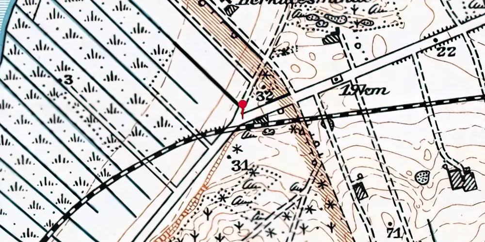 Historisk kort over Skal Trinbræt Historisk kort over Skal Trinbræt