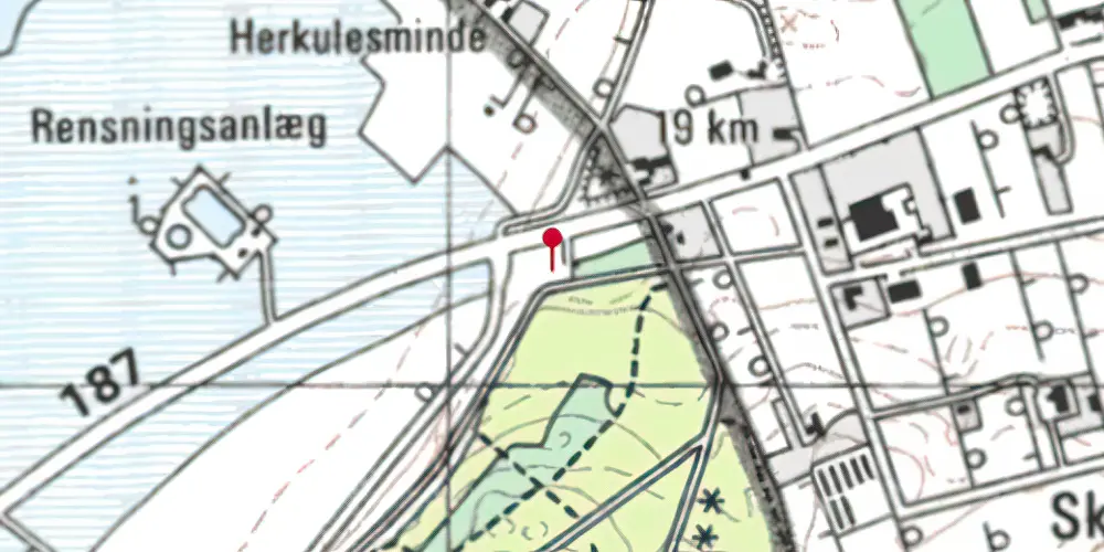 Historisk kort over Skal Trinbræt Historisk kort over Skal Trinbræt