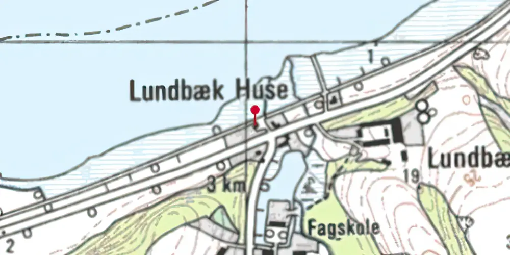 Historisk kort over Lundbæk Holdeplads