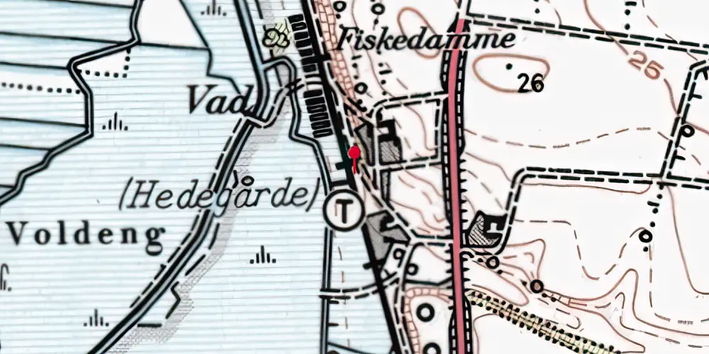 Historisk kort over Hedegaarde Trinbræt