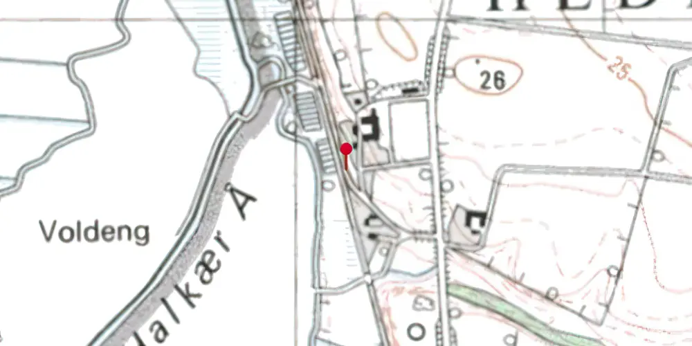 Historisk kort over Hedegaarde Trinbræt