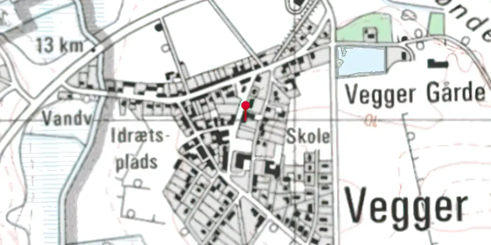 Historisk kort over Vegger Station Historisk kort over Vegger Station