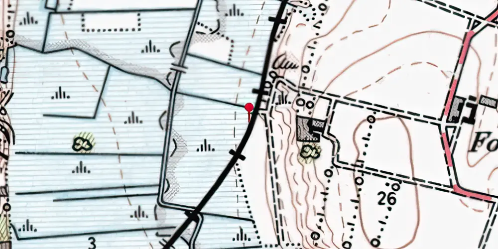 Historisk kort over Skivum Trinbræt Historisk kort over Skivum Trinbræt