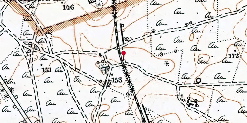 Historisk kort over Svenstrupgårde Trinbræt Historisk kort over Svenstrupgårde Trinbræt