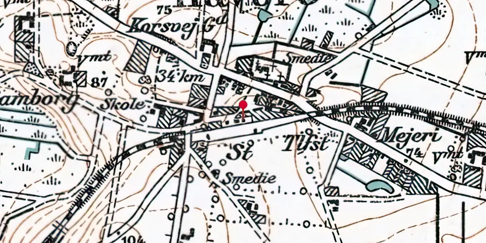 Historisk kort over Havbro Station Historisk kort over Havbro Station