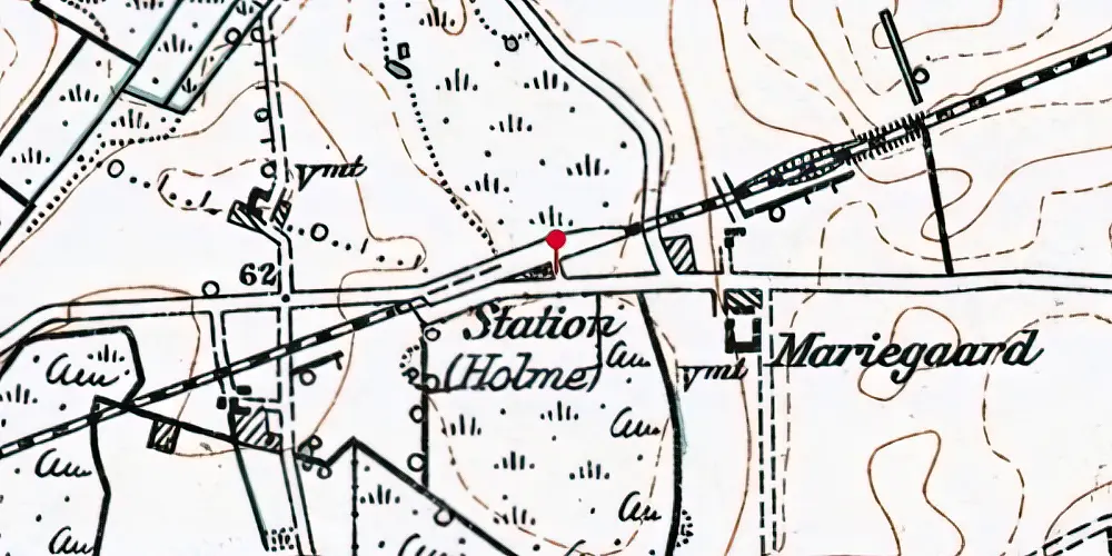 Historisk kort over Holme Station