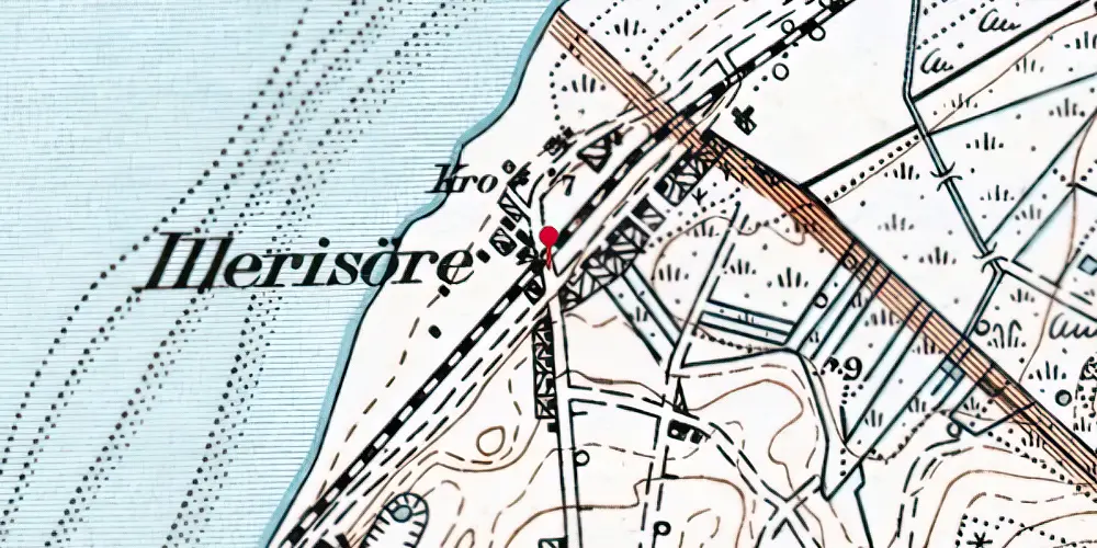 Historisk kort over Illerisøre Trinbræt Historisk kort over Illerisøre Trinbræt