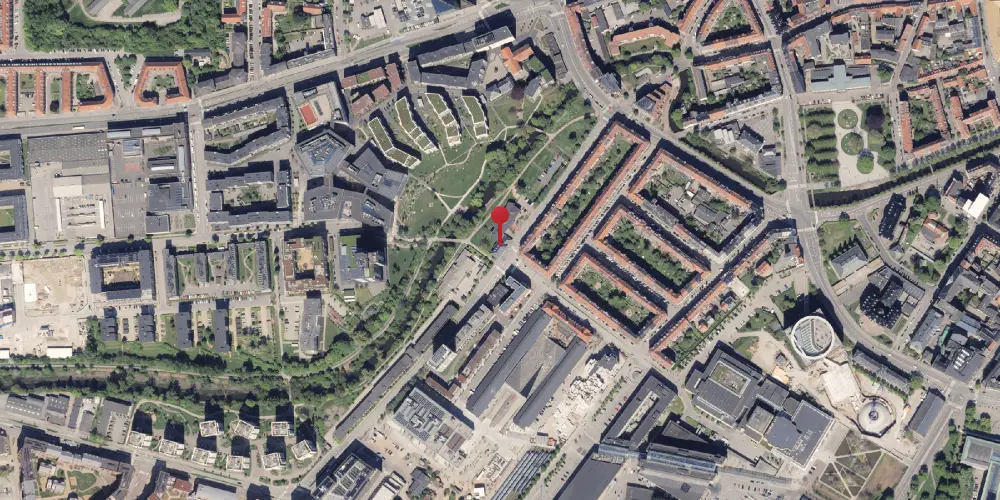 Historisk kort over Hammelbanegården (Aarhus) Station