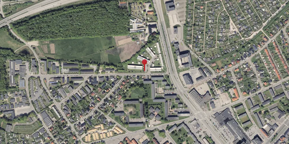 Historisk kort over Viby Nord Jylland Station