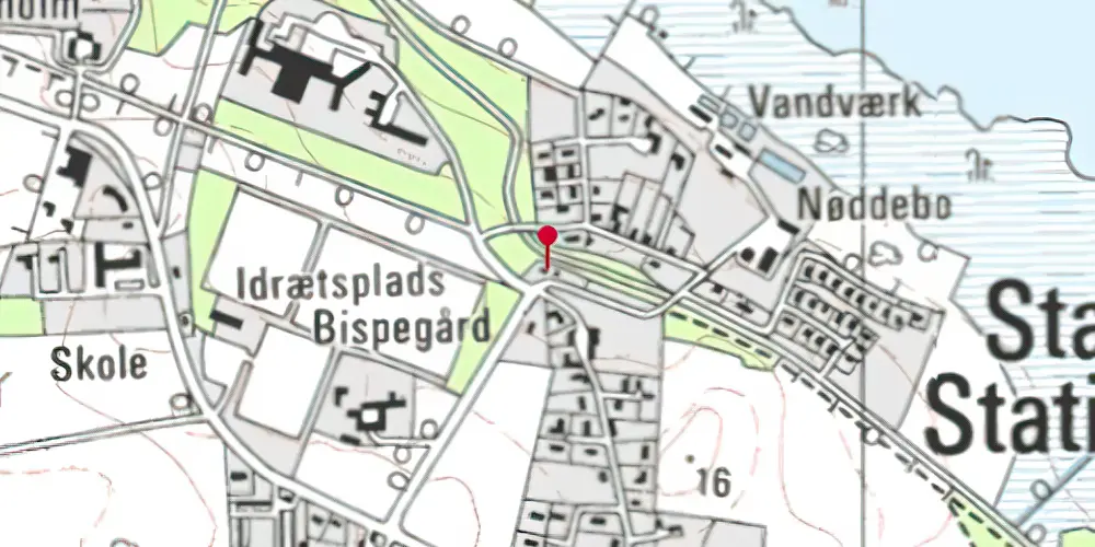 Historisk kort over Stavtrup Station