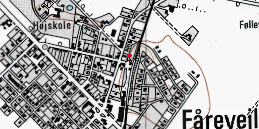 Historisk kort over Fårevejle Station