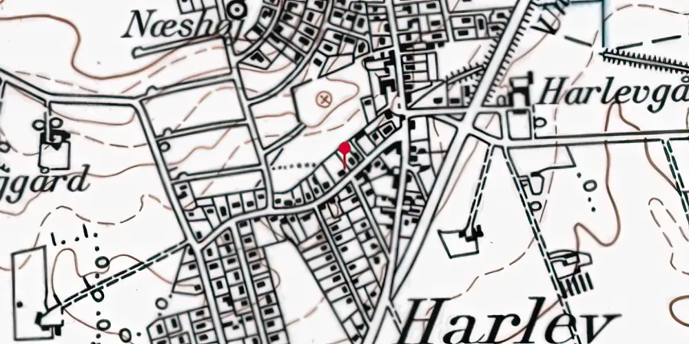 Historisk kort over Harlev Station