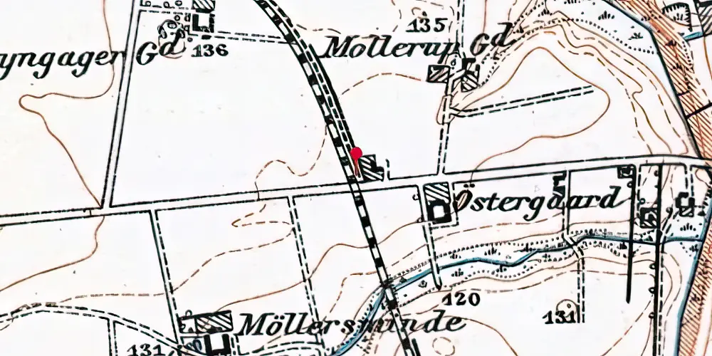 Historisk kort over Hørslevbolevejen Trinbræt