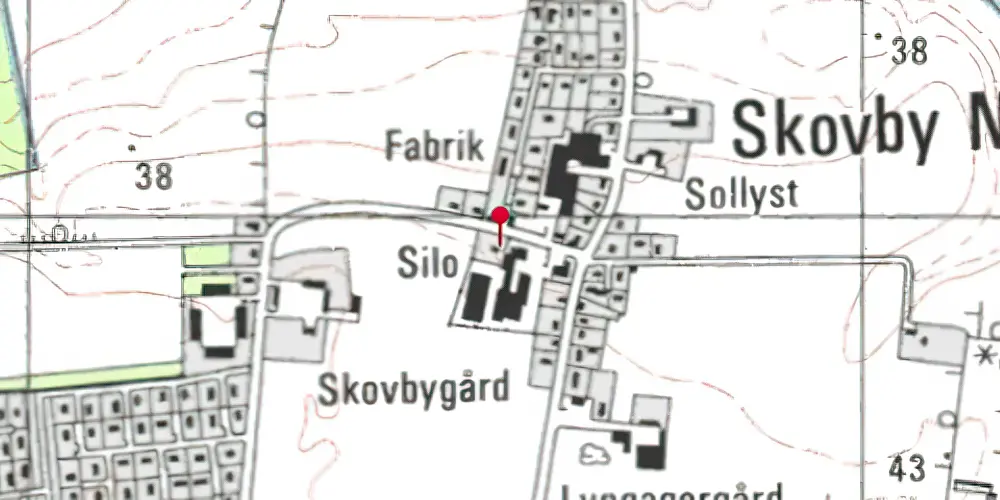 Historisk kort over Skovby Station