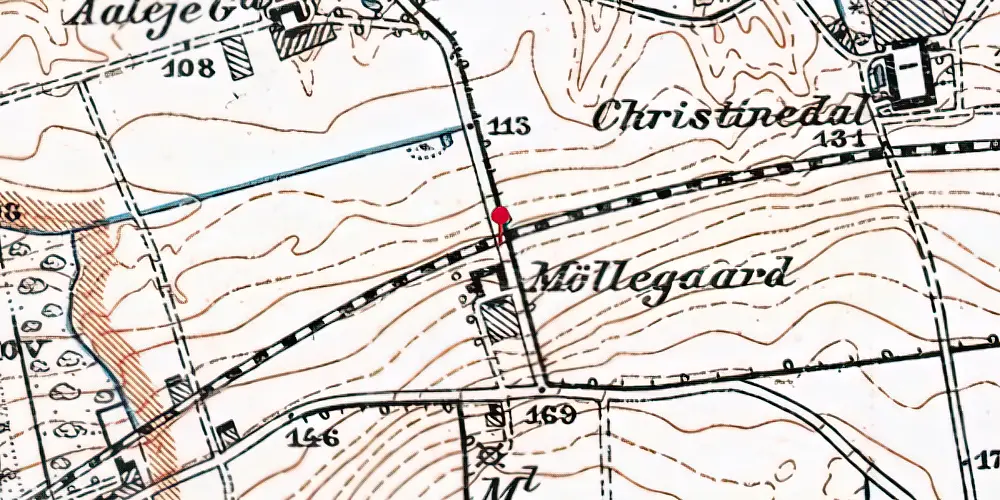 Historisk kort over Sjellevejen Trinbræt