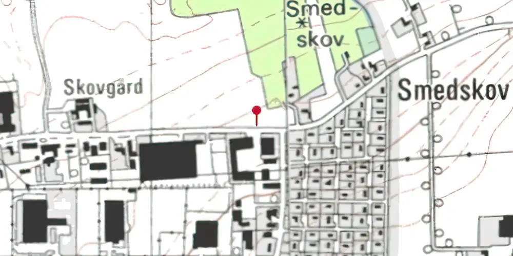 Historisk kort over Smedeskoven Trinbræt Historisk kort over Smedeskoven Trinbræt