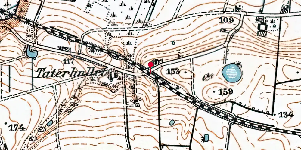 Historisk kort over Låsbyvejen Trinbræt