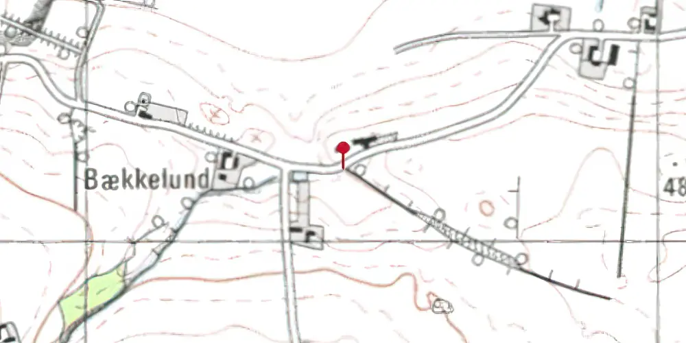 Historisk kort over Låsbyvejen Trinbræt