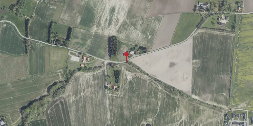 Historisk kort over Låsbyvejen Trinbræt