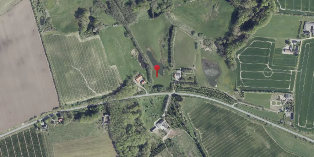 Historisk kort over Toustrup Mølle Trinbræt