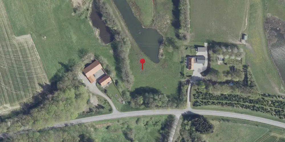 Historisk kort over Toustrup Mølle Trinbræt