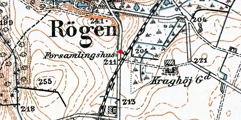 Historisk kort over Røgen Forsamlingshus (Røgenvejen) Trinbræt Historisk kort over Røgen Forsamlingshus (Røgenvejen) Trinbræt