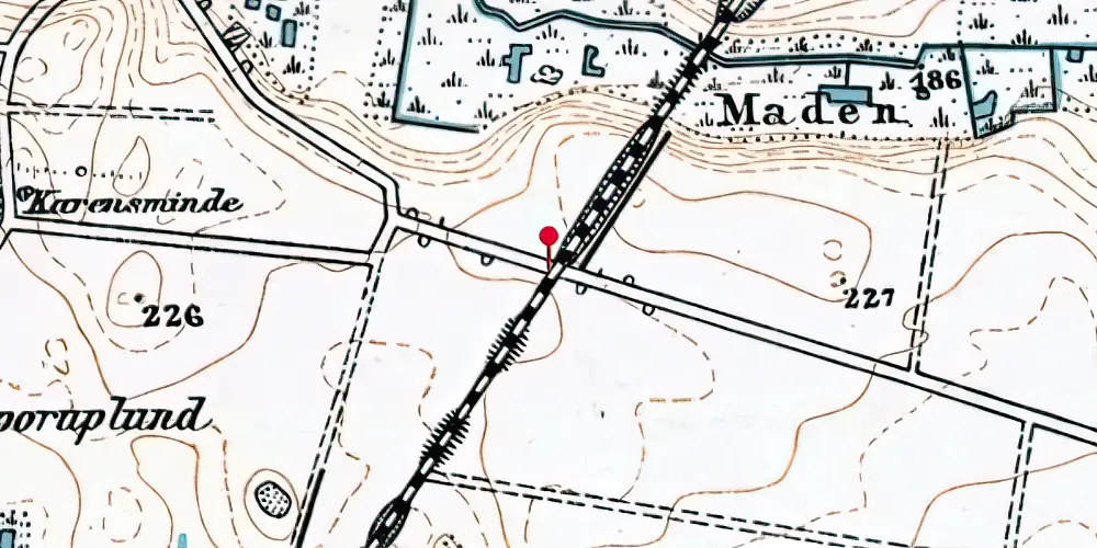 Historisk kort over Farrevejen Trinbræt Historisk kort over Farrevejen Trinbræt