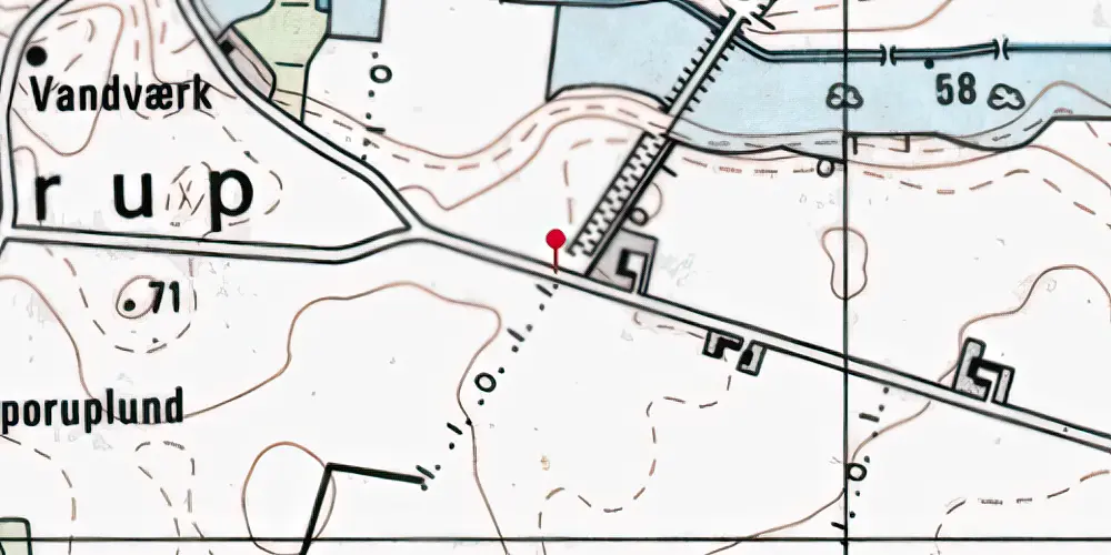 Historisk kort over Farrevejen Trinbræt Historisk kort over Farrevejen Trinbræt