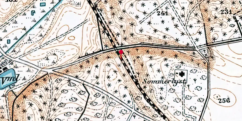 Historisk kort over Tulstrupvejen Trinbræt