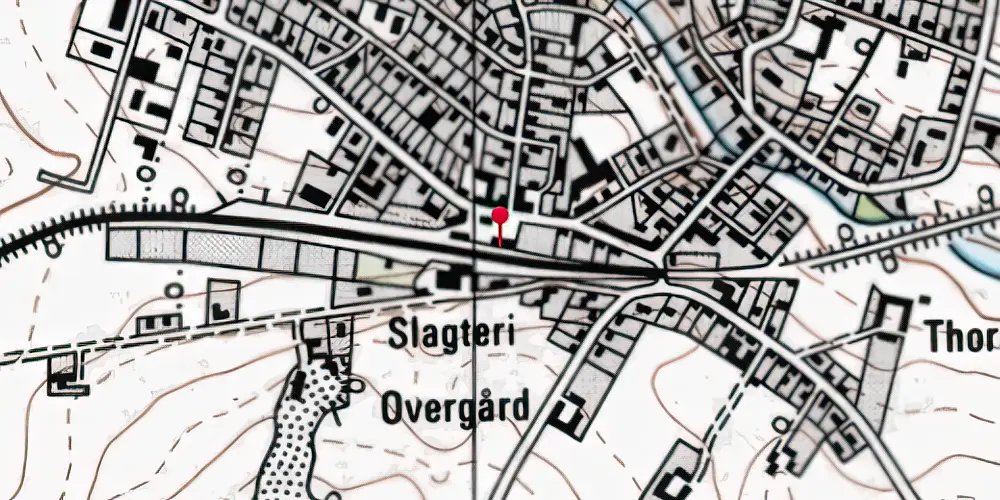 Historisk kort over Thorsø Station Historisk kort over Thorsø Station