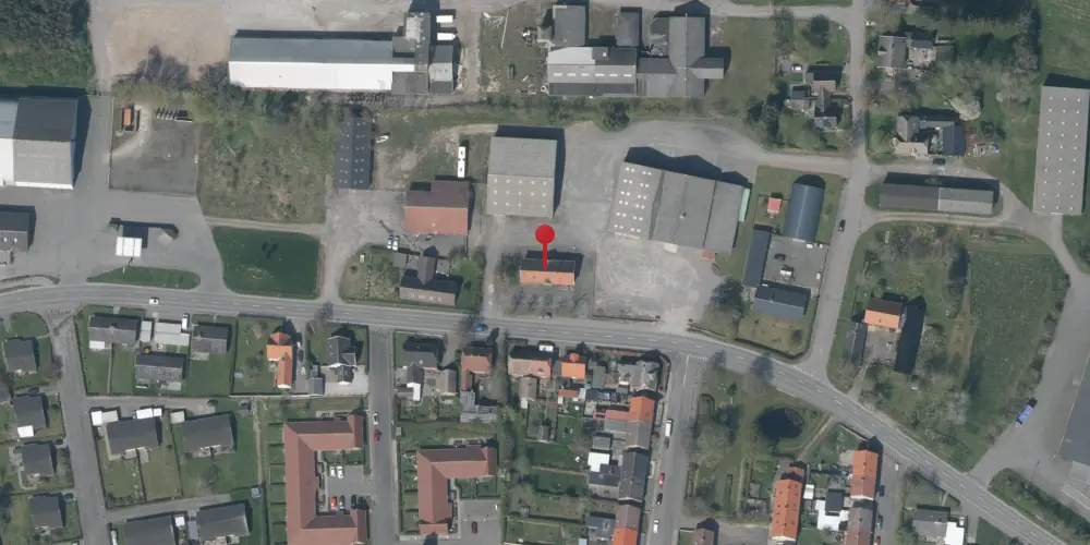 Historisk kort over Aakirkeby Station Historisk kort over Aakirkeby Station