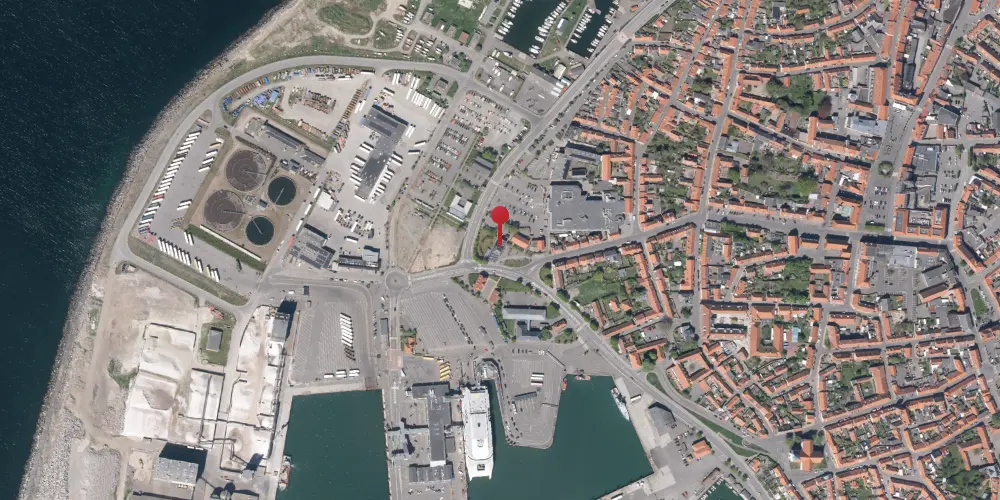 Historisk kort over Rønne H Station