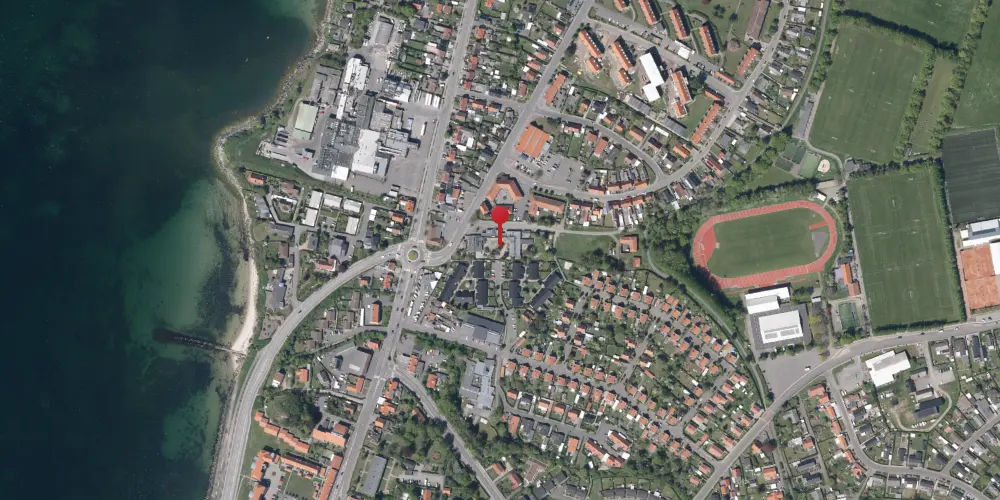 Historisk kort over Rønne Nord Trinbræt