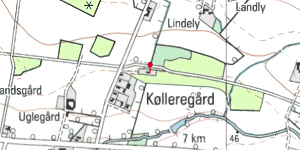 Historisk kort over Køllergårde Station Historisk kort over Køllergårde Station