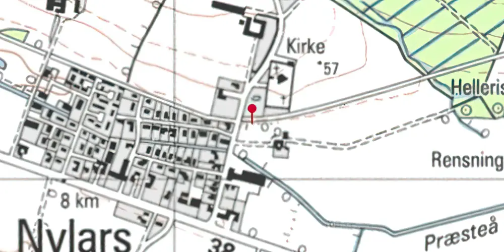 Historisk kort over Nylars Trinbræt Historisk kort over Nylars Trinbræt