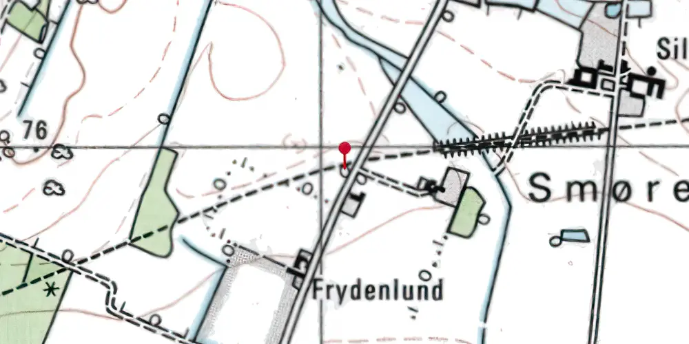 Historisk kort over Smørenge Trinbræt Historisk kort over Smørenge Trinbræt