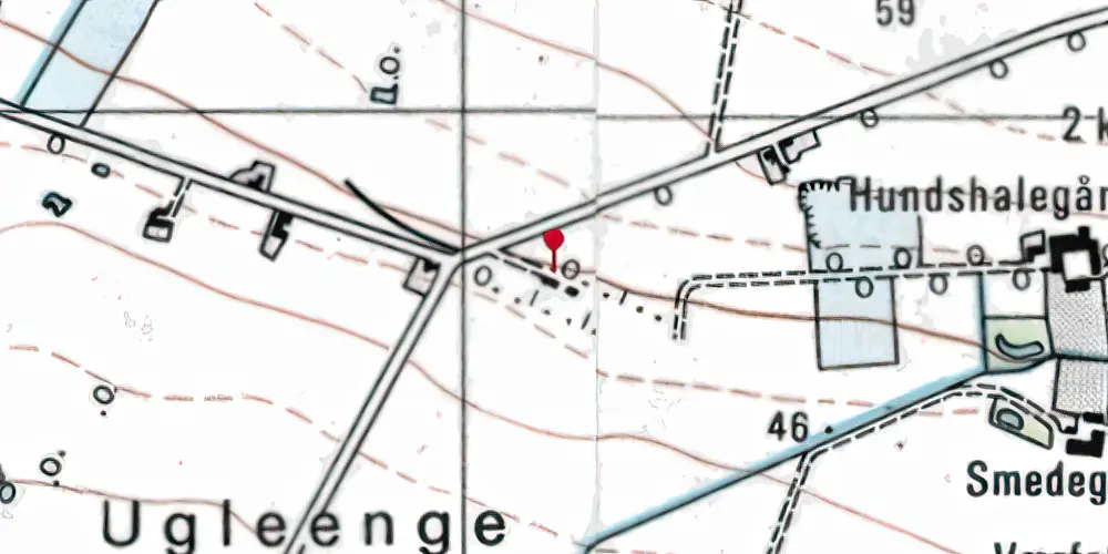 Historisk kort over Ugleenge Station Historisk kort over Ugleenge Station