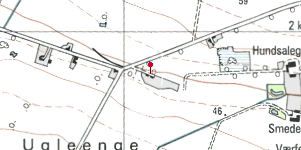 Historisk kort over Ugleenge Station Historisk kort over Ugleenge Station