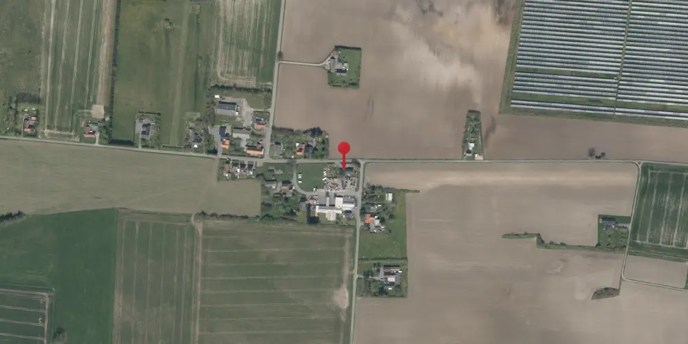 Historisk kort over Bodilsker Billetsalgssted med Sidespor