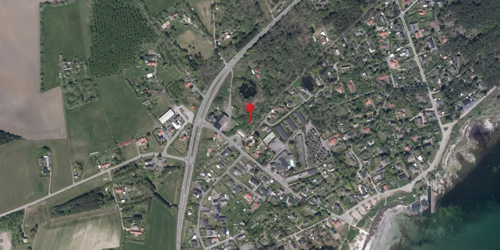 Historisk kort over Balke Strand Trinbræt