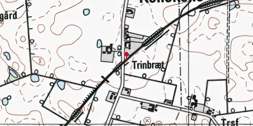Historisk kort over Kollekolle Trinbræt