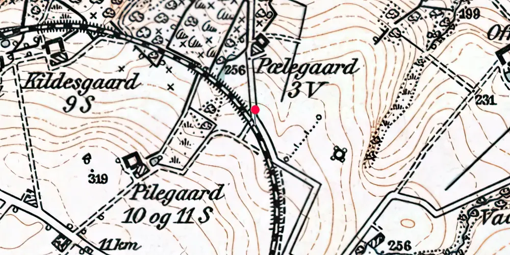 Historisk kort over Helligdommen Trinbræt Historisk kort over Helligdommen Trinbræt