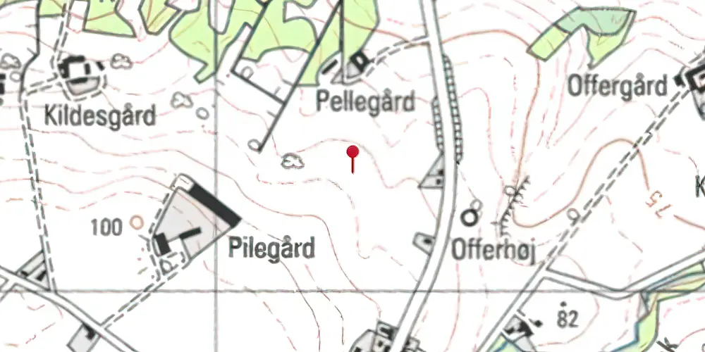 Historisk kort over Helligdommen Trinbræt Historisk kort over Helligdommen Trinbræt