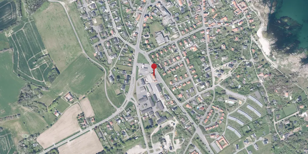 Historisk kort over Allinge Station