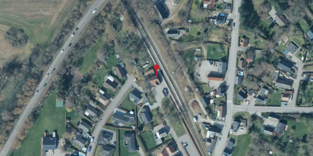 Historisk kort over Nørre Asmindrup Station