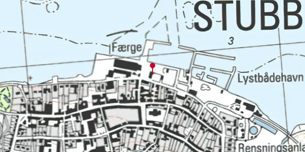 Historisk kort over Stubbekøbing Station Historisk kort over Stubbekøbing Station