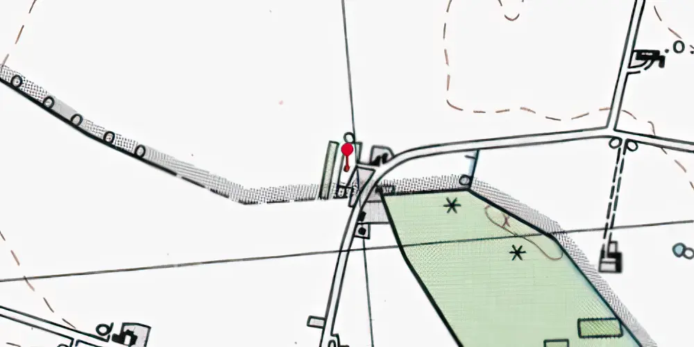 Historisk kort over Åstrup Billetsalgssted med Sidespor