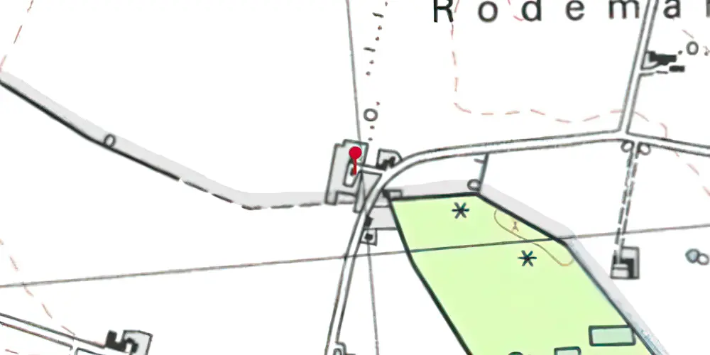 Historisk kort over Åstrup Billetsalgssted med Sidespor